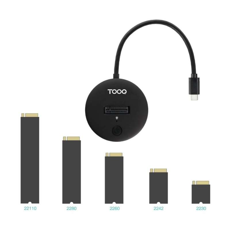Docking TooQ SSD M2 NVMe PCIe USB-C Negro (TQDS-100B)