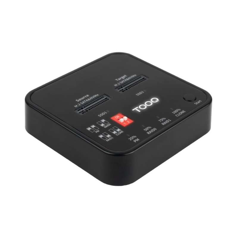 Docking TooQ SSD M2 SATA/NVMe Negro (TQDS-201B)