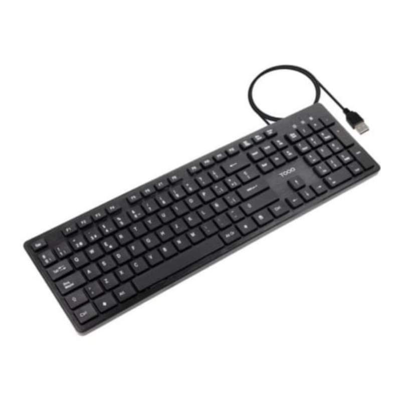 Teclado TooQ 105 Teclas USB 1.35m Negro (TQK-2003-B)