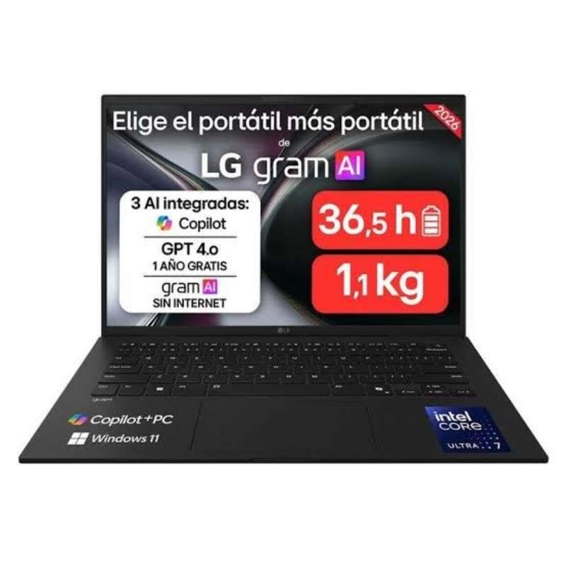 LG 14″ U7-355 32Gb 512Gb W11P Negro (14Z90U-V.AZ85B)