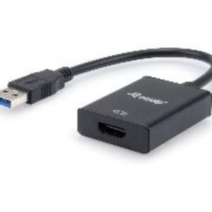 Cable EQUIP USB-A/M a HDMI/H 0.25m Negro (EQ133385)