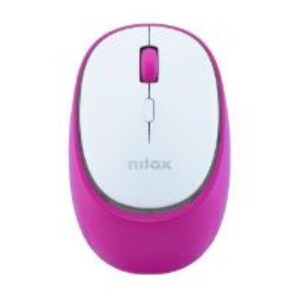Ratón NILOX Dual-Wireless Blanco/Rosa (NXMDWS104)