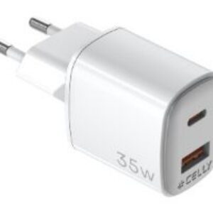 Cargador CELLY USB-A USB-C 35W Blanco (UPTC1USB1USBC35)