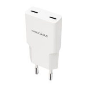 Cargador Nanocable 2xUSB-C PD 25W Blanco (10.10.2026)