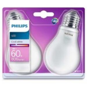 Bombilla Philips LED E27 60W 2 Unidades (929001323557)