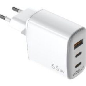 Cargador CELLY 1xUSB-A 2xUSB-C 65W (UPTC1USB2USBC65)