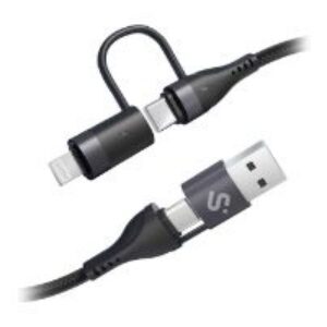 Cable SUBBLIM USB-A/C/C/Lightning 1m (SUBCAB-4IN101)