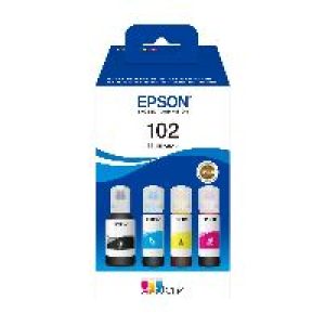 Tinta Epson 102 EcoTank Pack Negro/Color (C13T03R640)