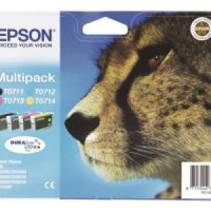 Tinta Epson T0715 Pack Negro/Tricolor (C13T07154012)