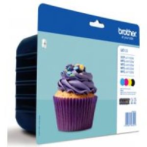 Tinta BROTHER Pack Negro/Tricolor (LC123VALBP)
