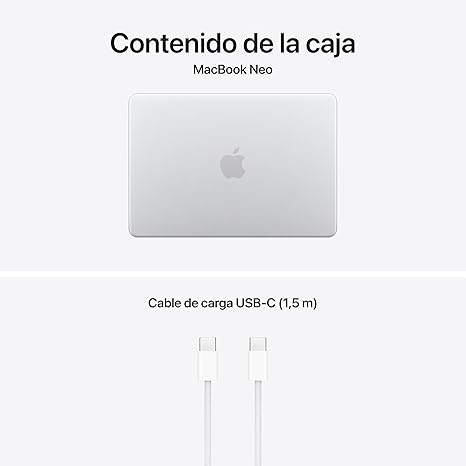 apple macbook neo 13" chip a18 pro con cpu de 6 nucleos 8gb de memoria unificada 256gb ssd indigo ( MHFF4Y/A ) - Imagen 5