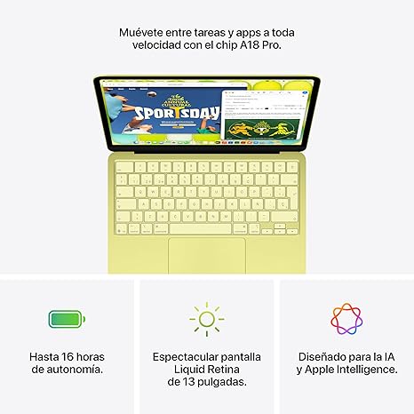 apple macbook neo 13" chip a18 pro con cpu de 6 nucleos 8gb de memoria unificada 256gb ssd indigo ( MHFF4Y/A ) - Imagen 4