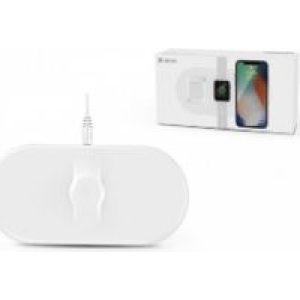 Devia Cargador Inalámbrico 15W 3en1 Blanco (DST3IN115W)