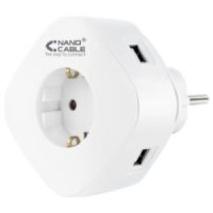 Cargador de Pared Nanocable 1USB-A 1USB-C (10.37.0003)