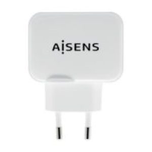 Cargador de Pared AISENS 17W 2xUSB-A Blanco (A110-0439)