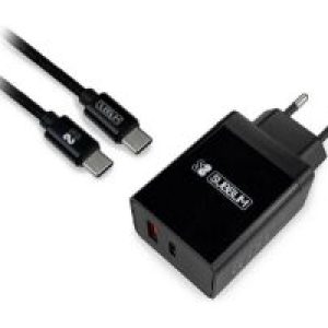 Cargador Pared SUBBLIM USB-A/C Cable USB-C (CHG-3WPD02)