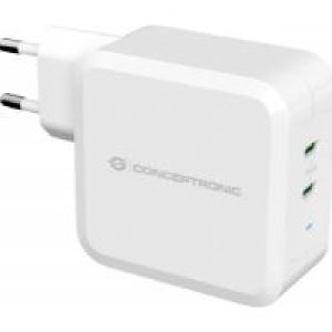 Cargador Pared CONCEPTRONIC 100W 2USB Blanco(ALTHEA08W)