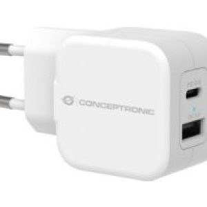 Cargador Pared CONCEPTRONIC 20W 2USB Blanco (ALTHEA09W)