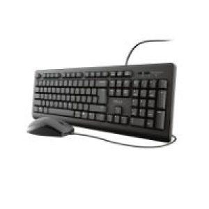Teclado+Ratón Trust TKM-250 USB 1.8m Negro (23977)