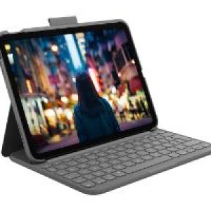 Funda con Teclado LOGITECH Slim Folio Gris (920-011426)
