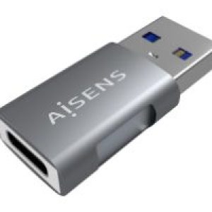 Adaptador AISENS USB-A/M a USB-C/H Gris (A108-0655)