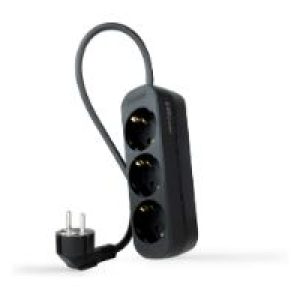 Regleta Nanocable 3xSchuko 1.4m Negra(10.38.0003-NS-BK)