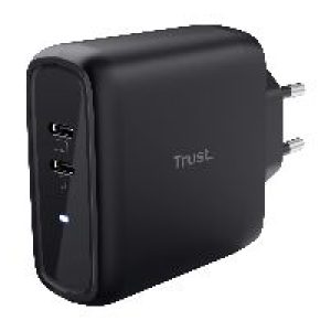 Cargador de Pared Trust Maxo 65W 2xUSB-C Negro (25380)