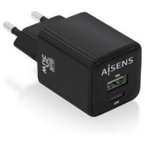 Cargador de Pared AISENS 30W Negro (ASCH-30W2P038-BK)