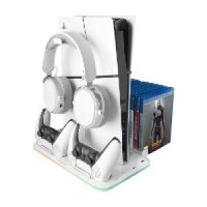 Soporte Mars Gaming RGB para PS5 Blanco (MPS5B2)