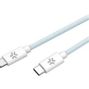 Cable CELLY USB-C a USB-C Azul/Blanco (USBCUSBCCOTTLB)