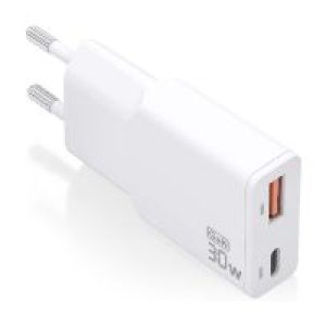 Cargador Pared AISENS USB-A USB-C 30W (ASCH-30W2P046-W)