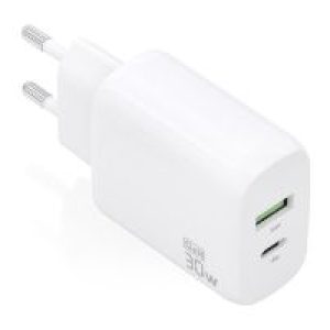 Cargador Pared AISENS USB-A USB-C 30W Blanco(A110-0923)