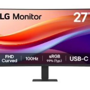 Monitor LG 27″ FHD 100Hz Curvo USB-C HDMI (27U421A-B)