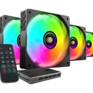Kit Mars Gaming 4 Ventiladores ARGB+Hub ARGB (MFSI4KIT)