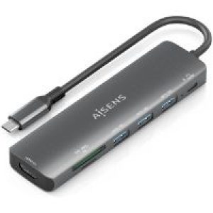 Docking AISENS 7en1 USB-C Gris (ASUC-7P025-GR)