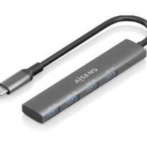 Hub Aisens USB-C/M a 4xUSB-A/H 15cm Gris (A109-0943)