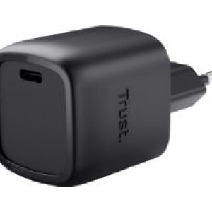 Cargador Pared Trust Maxo GaN 30W 1xUSB-C Negro (25519)