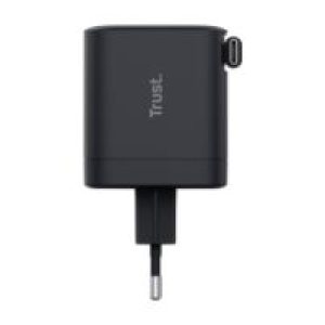 Cargador Trust Maxo Retráctil 65W USB-C Negro (25805)
