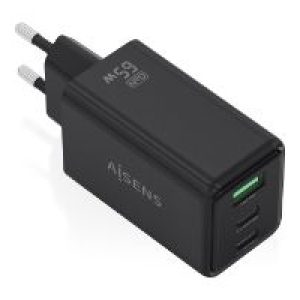 Cargador AISENS 1USB-A 2USB-C Negro (ASCH-65W3P073-BK)