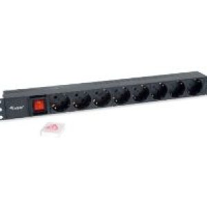Regleta EQUIP 8 Tomas Interruptor Rack Negra (EQ333283)