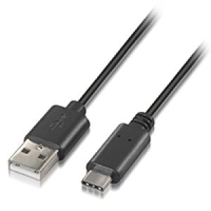 Cable AISENS USB-C/M a USB-A/M 1m Negro (A107-0051)