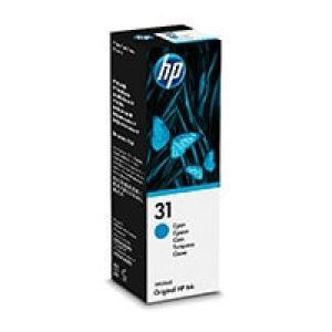 Botella de Tinta HP 31 Cian 70ml 8000 páginas (1VU26AE)