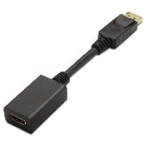 Cable AISENS DP/M a HDMI A/H 15cm Negro (A125-0134)