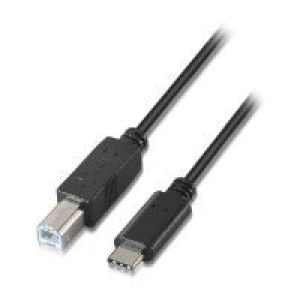 Cable AISENS USB-C/M a USB-B/M 2.0 2m Negro (A107-0054)