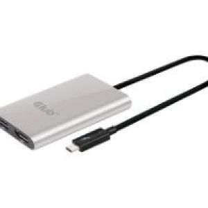 Adaptador Club 3D Thunderbolt 3 a 2xDP Plata (CSV-1577)