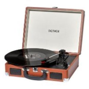 Tocadiscos DENVER USB con altavoz Marrón (VPL-120BROWN)