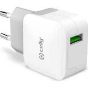 Cargador de Pared CELLY 1xUSB-A Blanco (TCUSBTURBO)