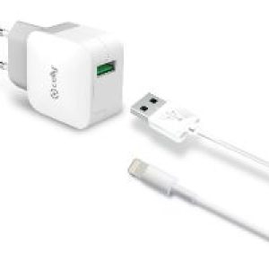 Cargador Pared CELLY USB-A Cable Lightning (TCUSBLIGHT)