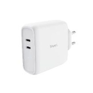 Cargador de Pared Trust Maxo 65W 2xUSB-C Blanco (25381)