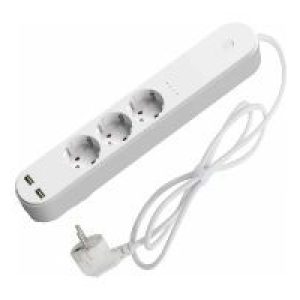 Regleta DENVER 3xSchuko 2xUSB Blanca (SHP-310U)